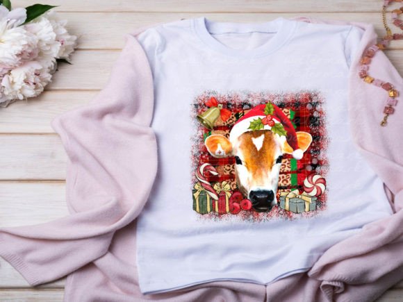 Christmas Highland Cow Png, Christmas