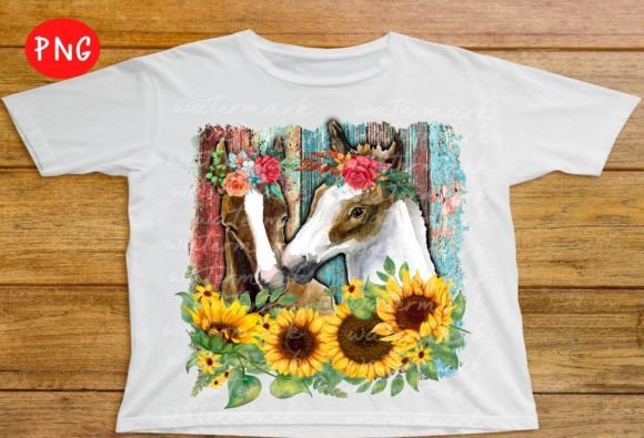 Horse Png, Horses with Flowers Sublimation Review