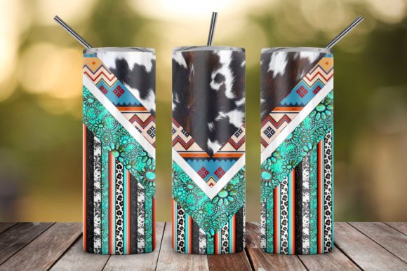 Western Fringe 20Oz Skinny Tumbler PNG